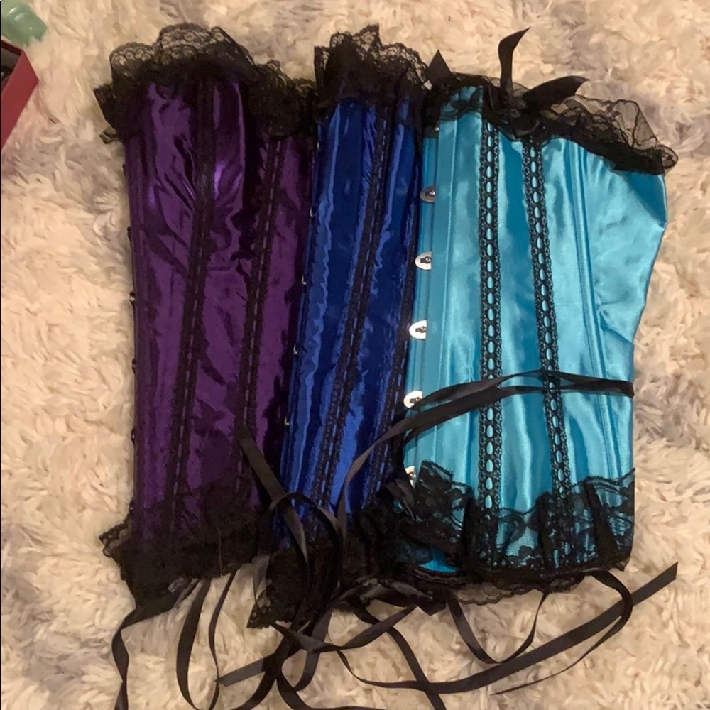 Set of 3 corset tops size Small